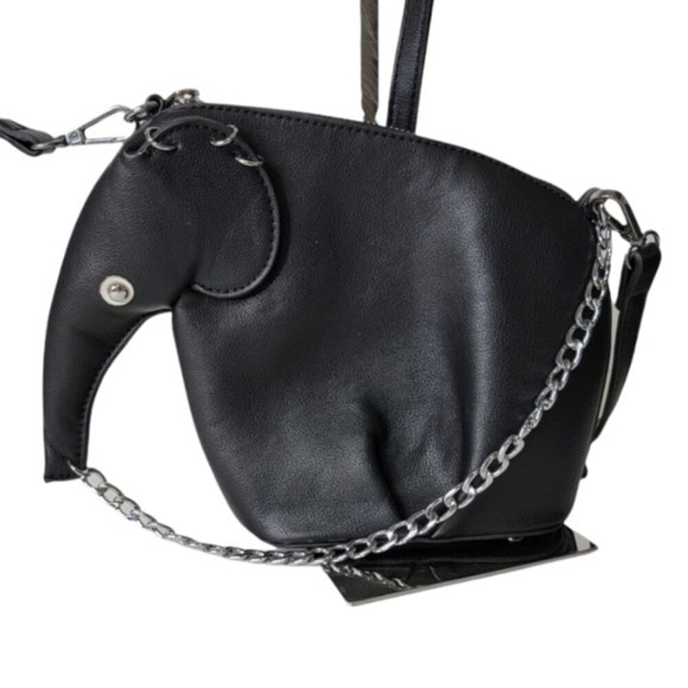 Black elephant crossbody clutch purse Small * - Picture 2 of 16